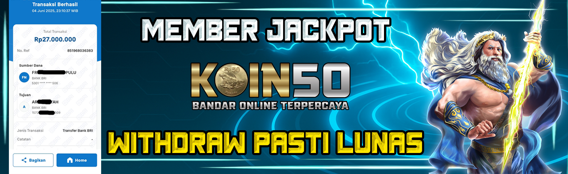 BUKTI JACKPOT BAYAR LUNAS